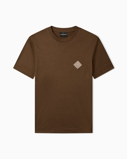 Emporio Armani Slim-fit Lyocell-blend jersey T-shirt with logo patch