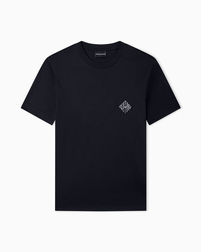 Emporio Armani Slim-fit Lyocell-blend jersey T-shirt with logo patch