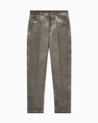 Emporio Armani J80 baggy twist-fit, dirty-wash garment-dyed stretch-denim jeans