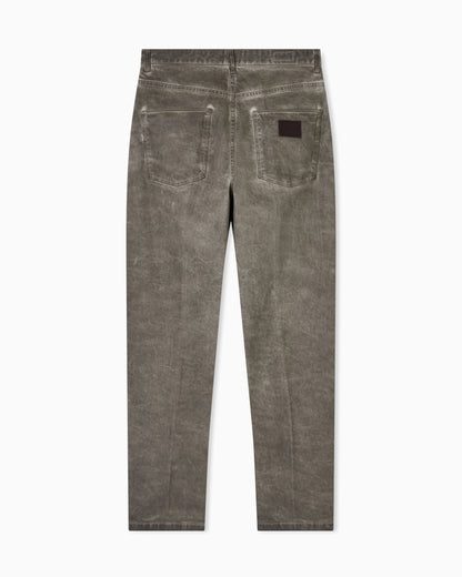 Emporio Armani J80 baggy twist-fit, dirty-wash garment-dyed stretch-denim jeans
