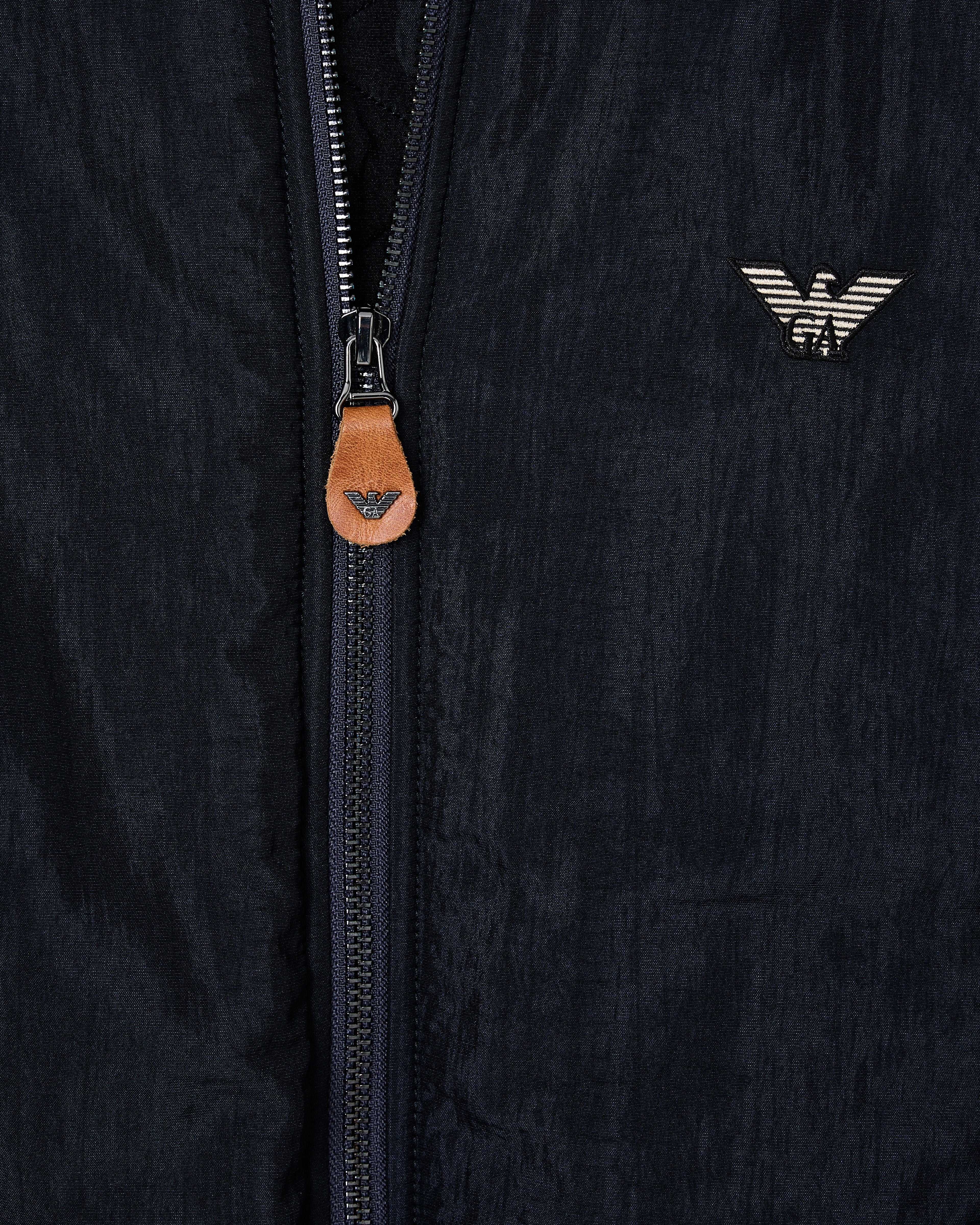 Emporio Armani Nylon bomber jacket with passementerie tape