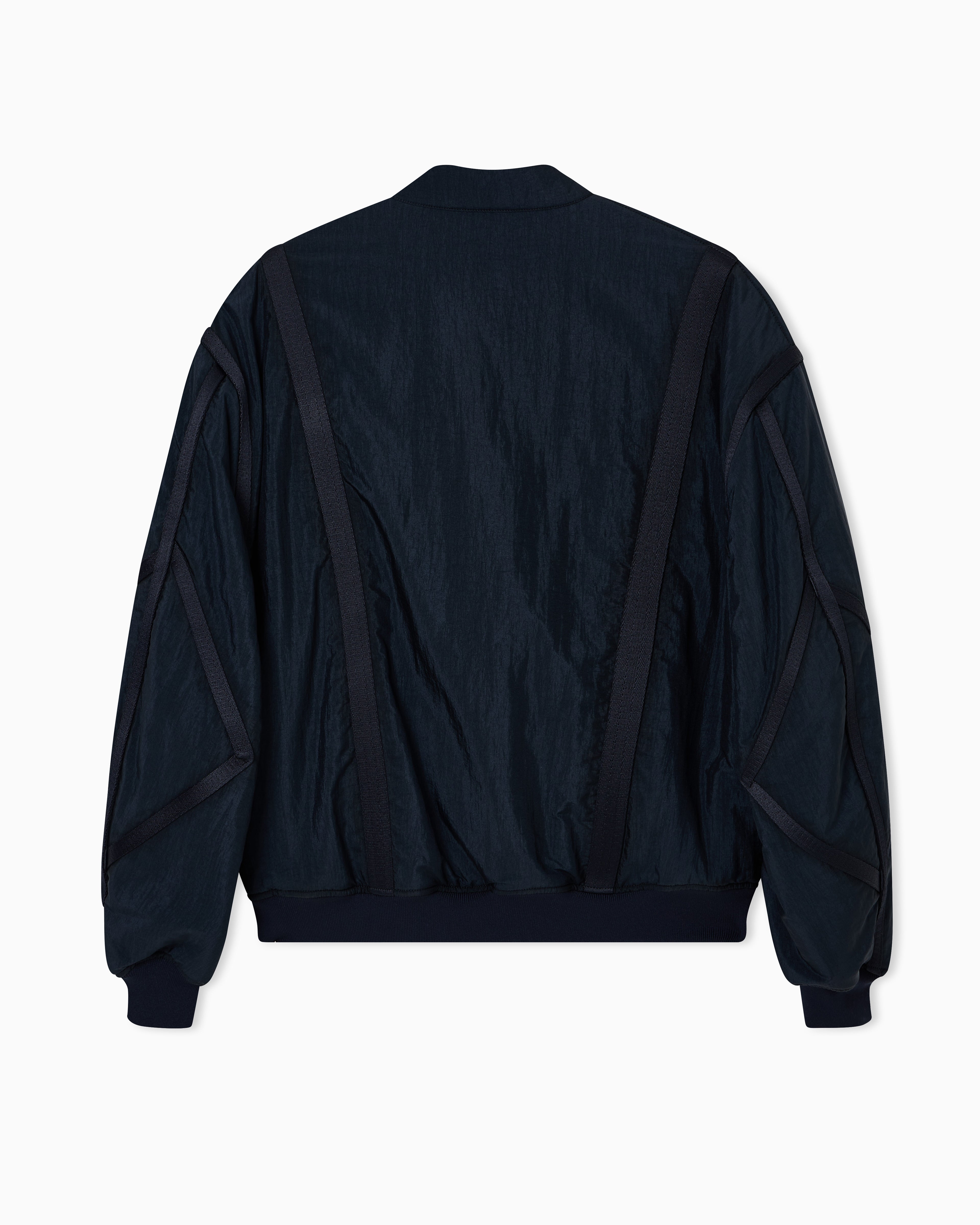 Emporio Armani Nylon bomber jacket with passementerie tape