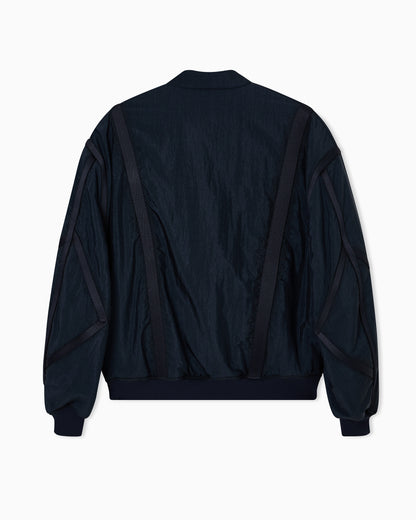 Emporio Armani Nylon bomber jacket with passementerie tape