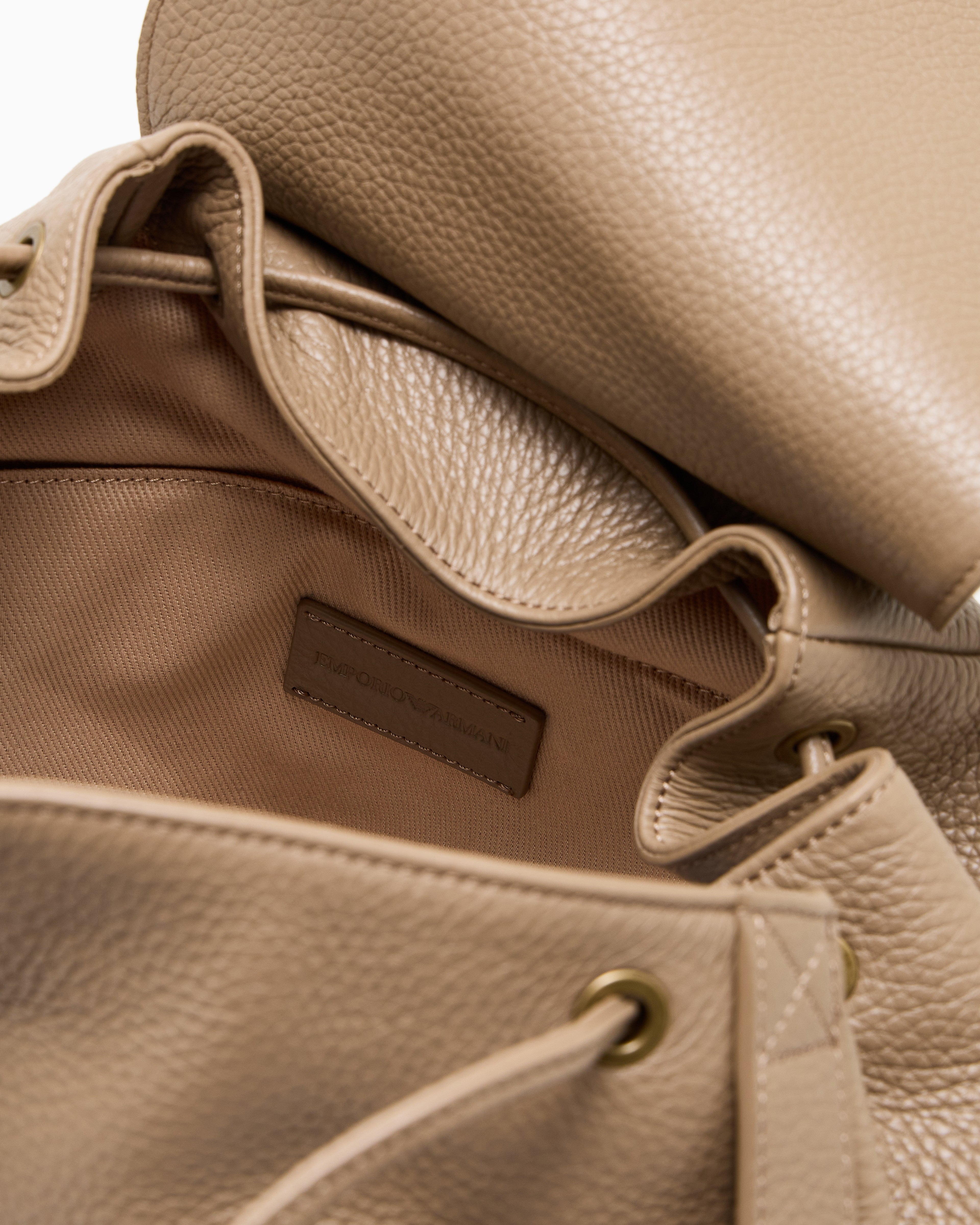 Emporio Armani Icon pebbled leather backpack