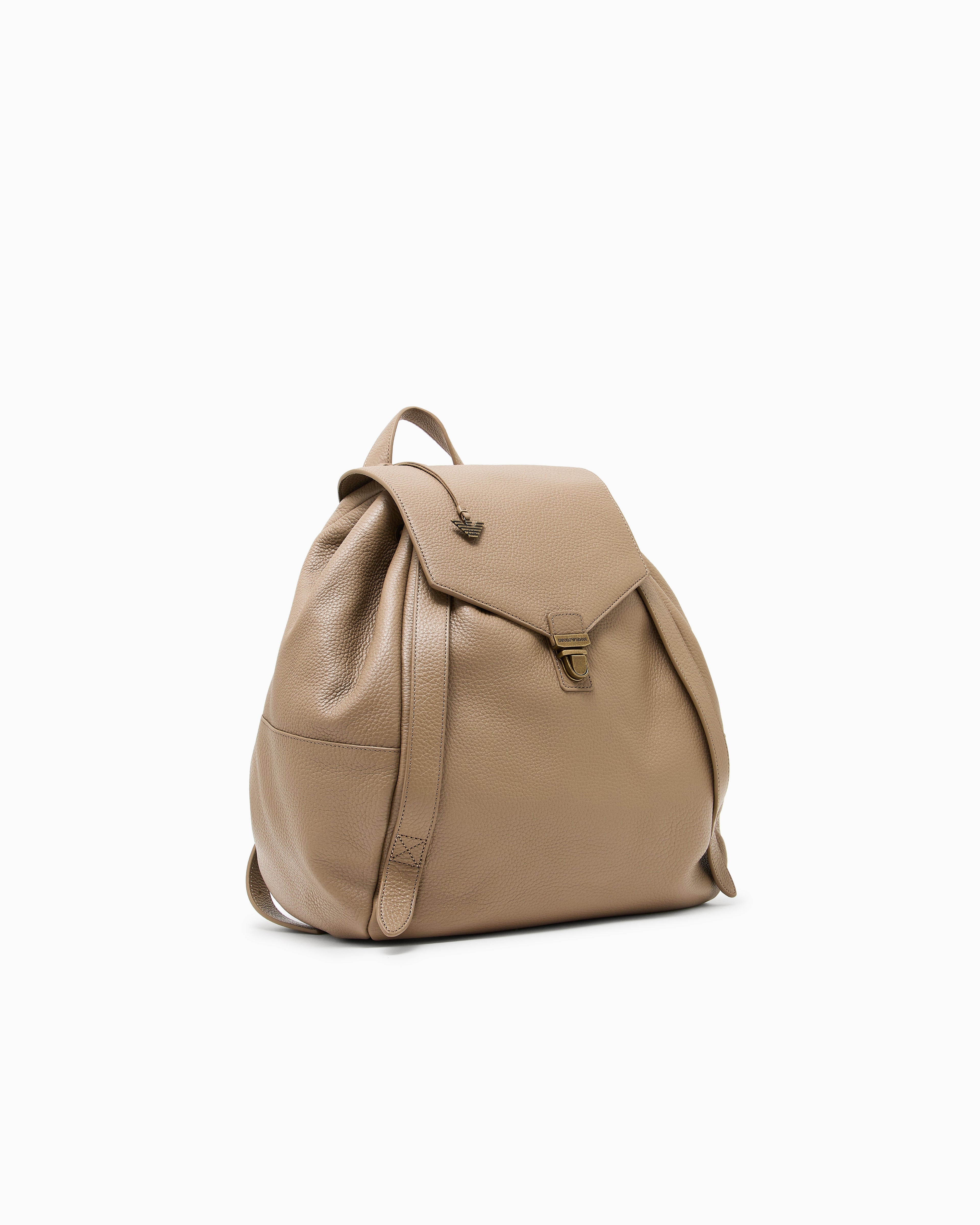 Emporio Armani Icon pebbled leather backpack