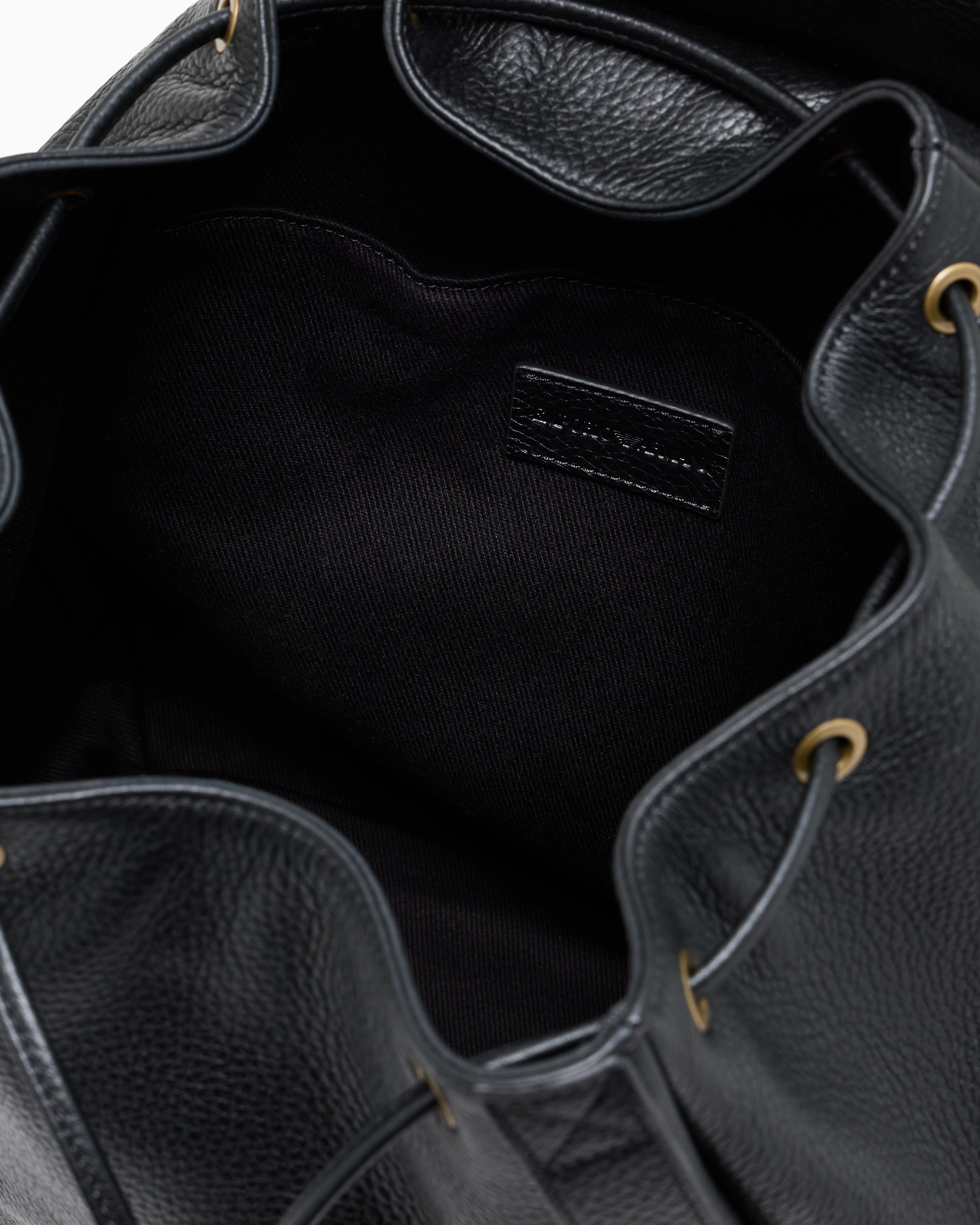 Emporio Armani Icon pebbled leather backpack