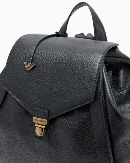 Emporio Armani Icon pebbled leather backpack