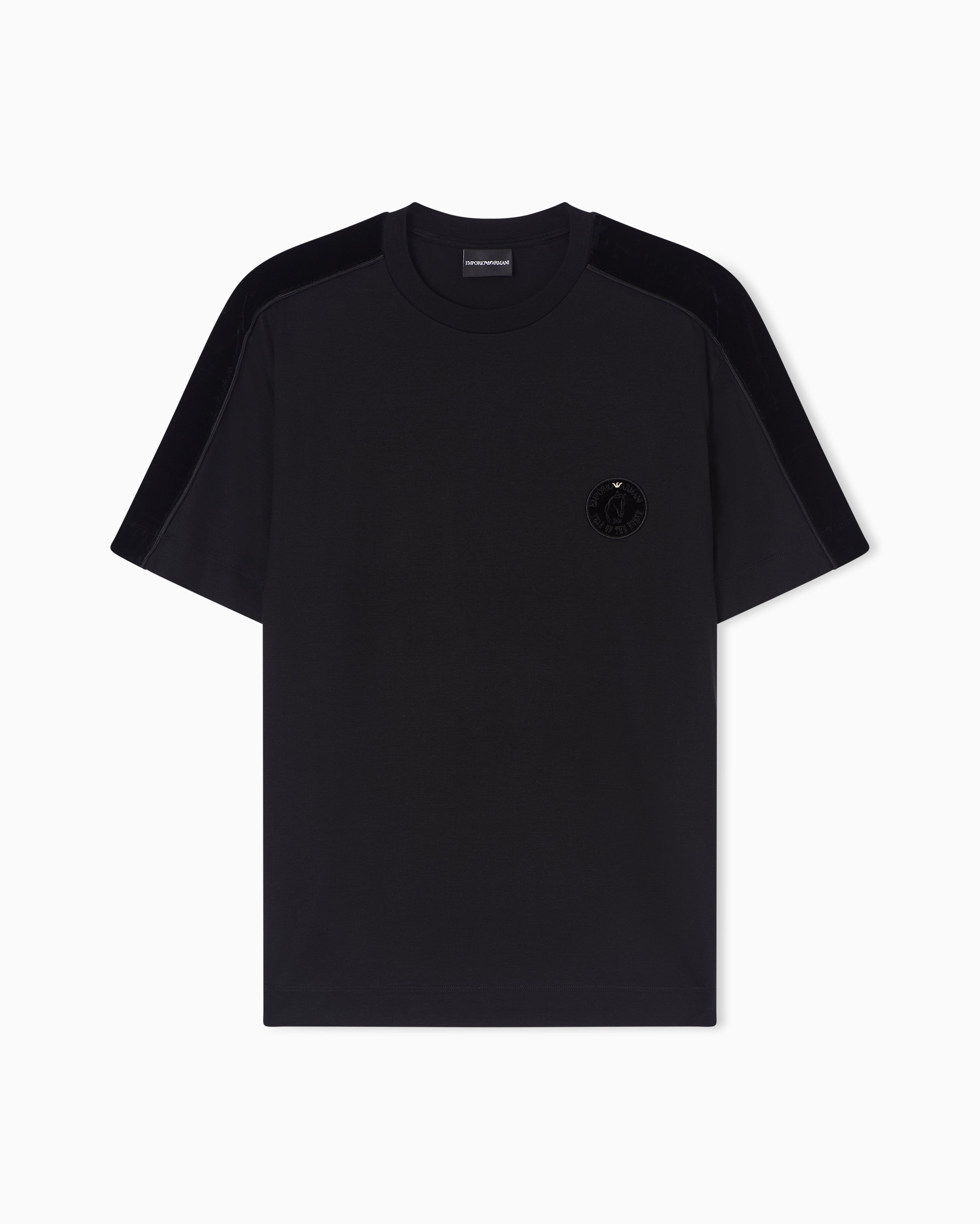 Emporio Armani Lunar New Year Lyocell blend jersey T-shirt with patch and tape