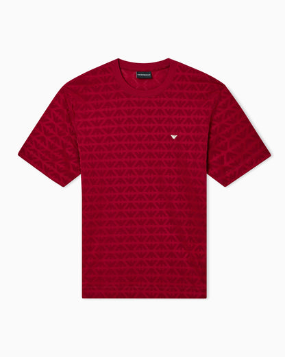 Emporio Armani Lunar New Year Lyocell-blend jersey T-shirt with flocked eagles