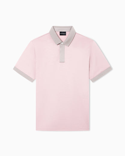 Emporio Armani Lyocell-blend jersey polo shirt