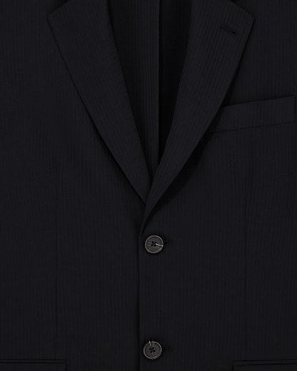 Emporio Armani Single-breasted jacket in technical seersucker fabric
