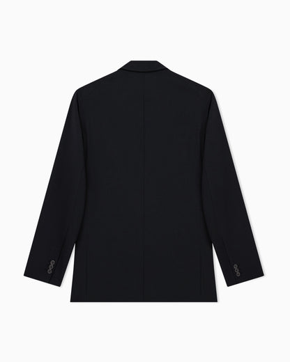 Emporio Armani Single-breasted jacket in technical seersucker fabric