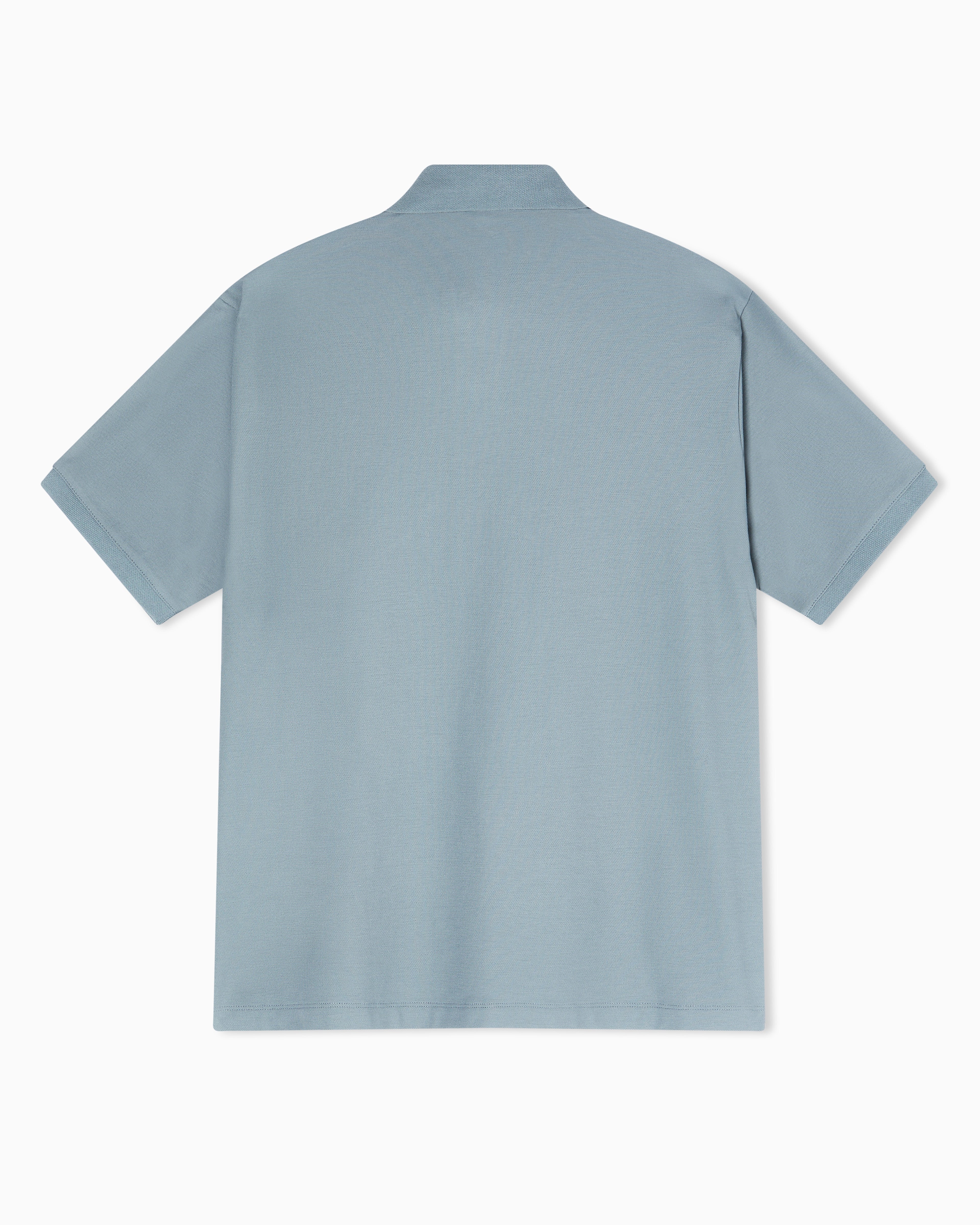 Emporio Armani Piqué polo shirt with embroidered eagle