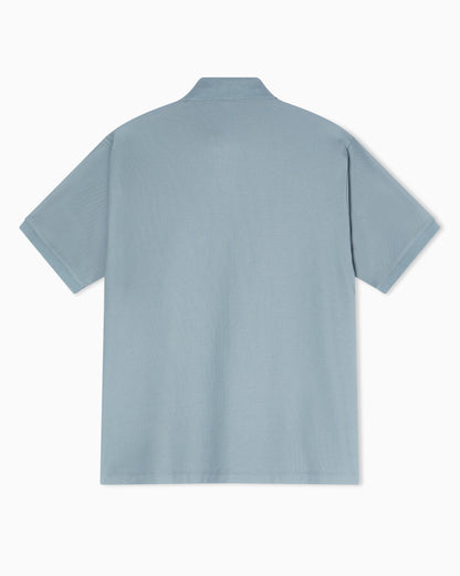 Emporio Armani Piqué polo shirt with embroidered eagle