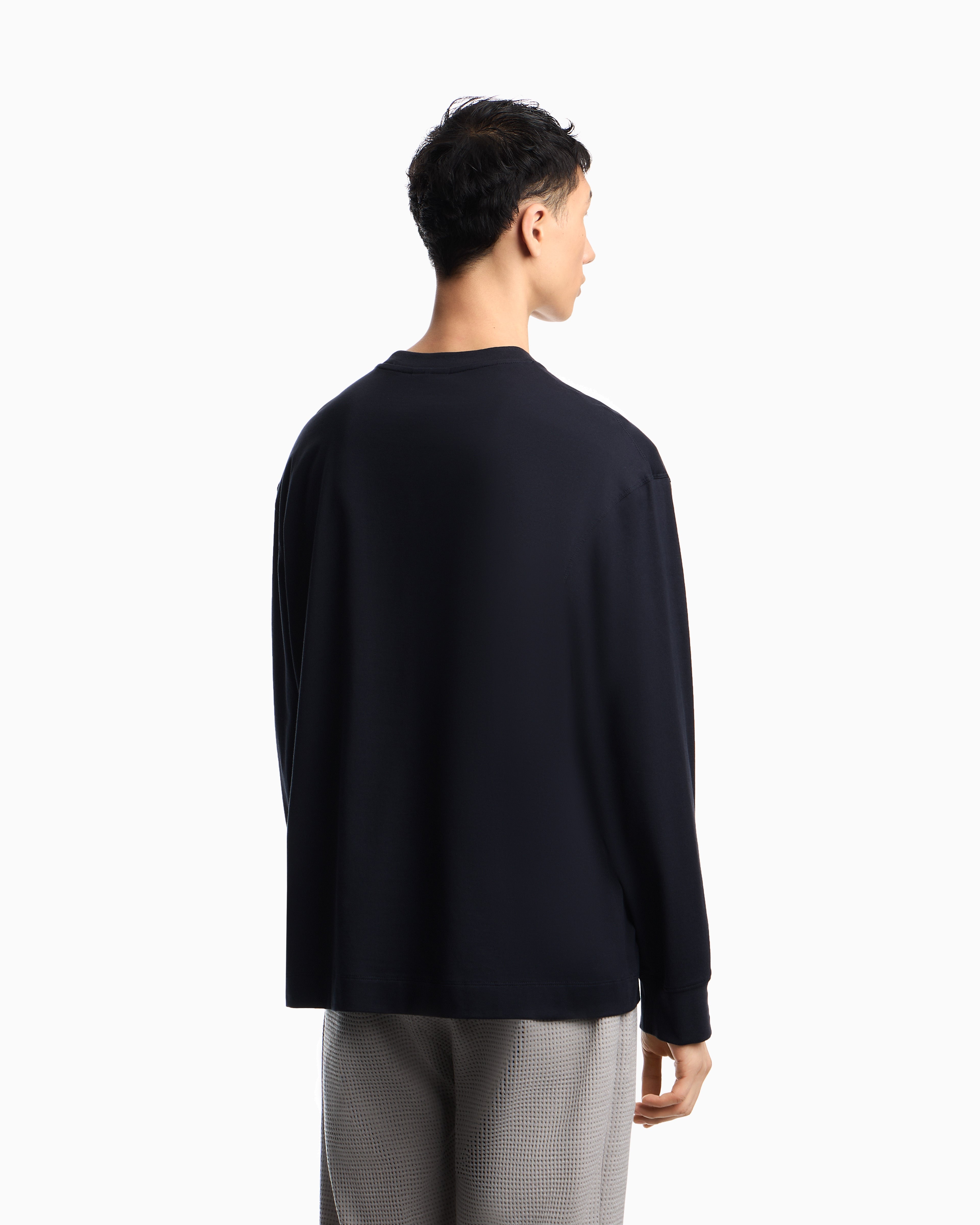 Emporio Armani Pima jersey crew-neck jumper