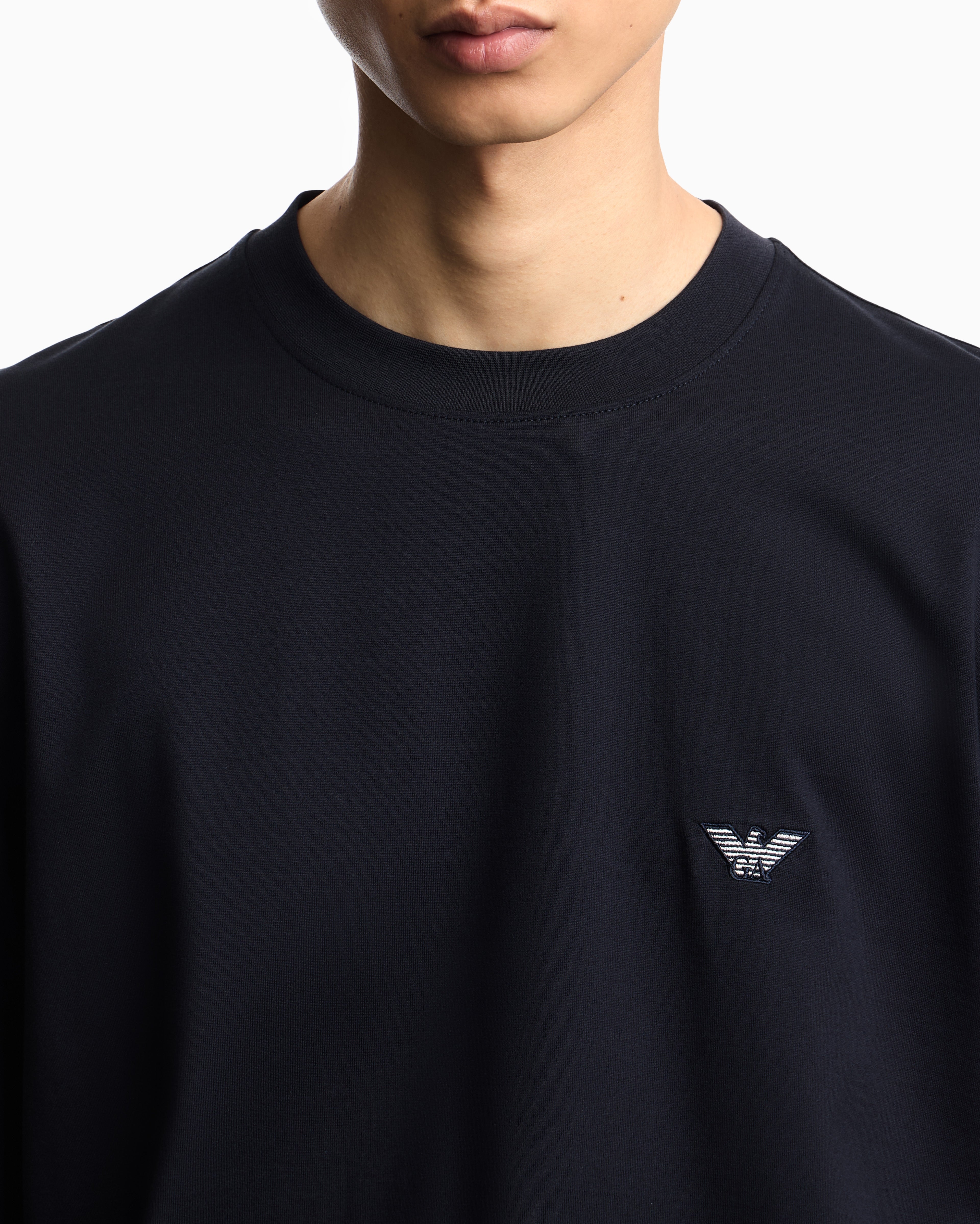 Emporio Armani Pima jersey crew-neck jumper
