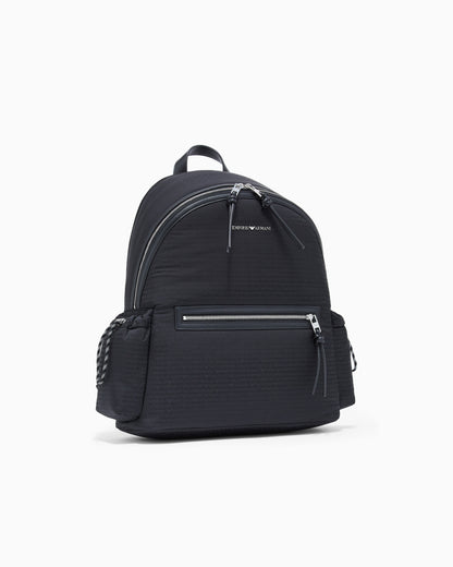 Emporio Armani Nylon backpack with monogram lettering