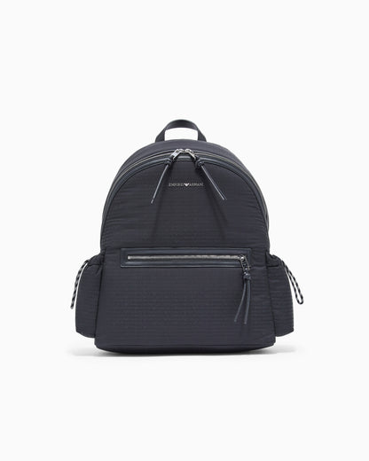 Emporio Armani Nylon backpack with monogram lettering