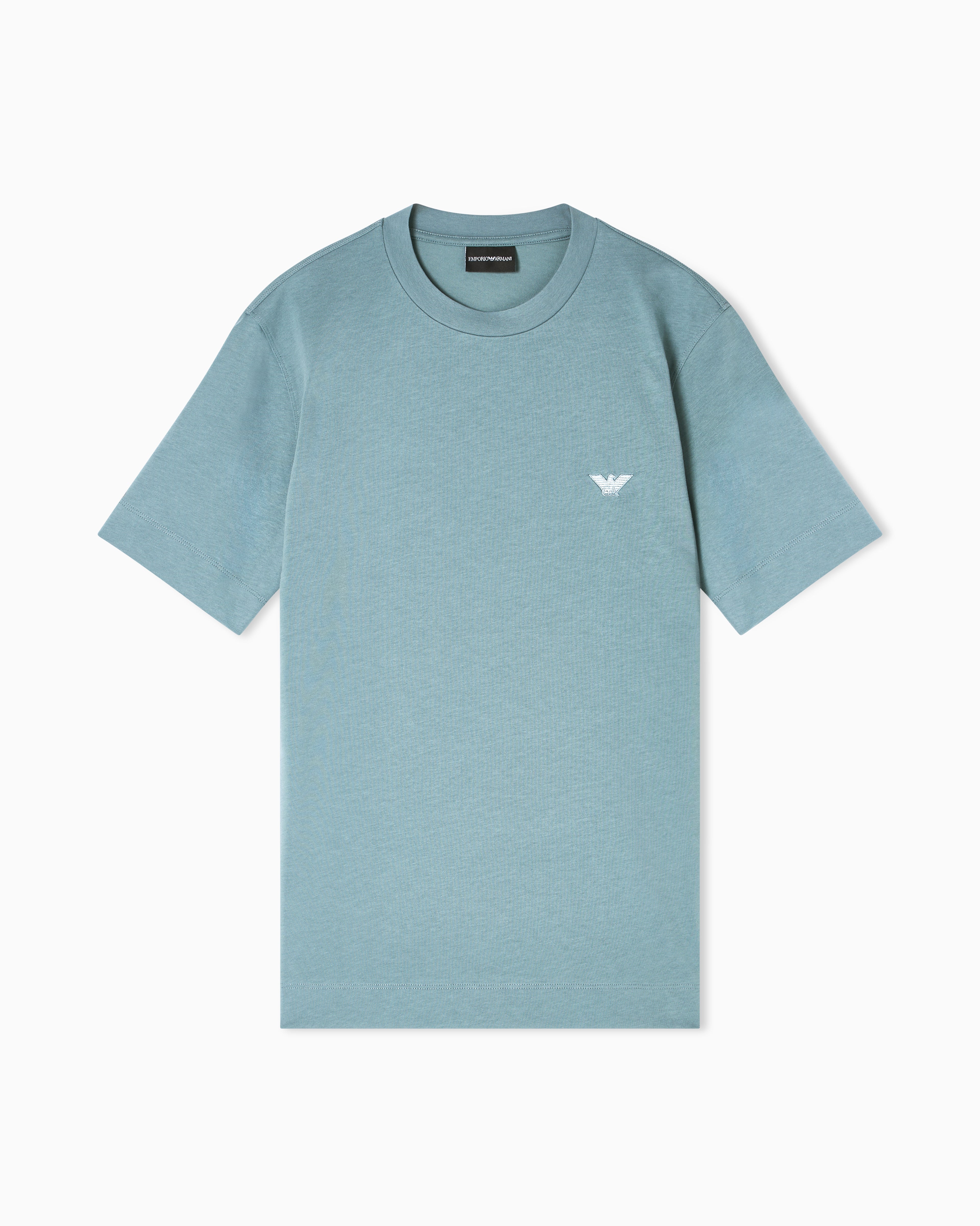 Emporio Armani Slim-fit T-shirt in heavy jersey
