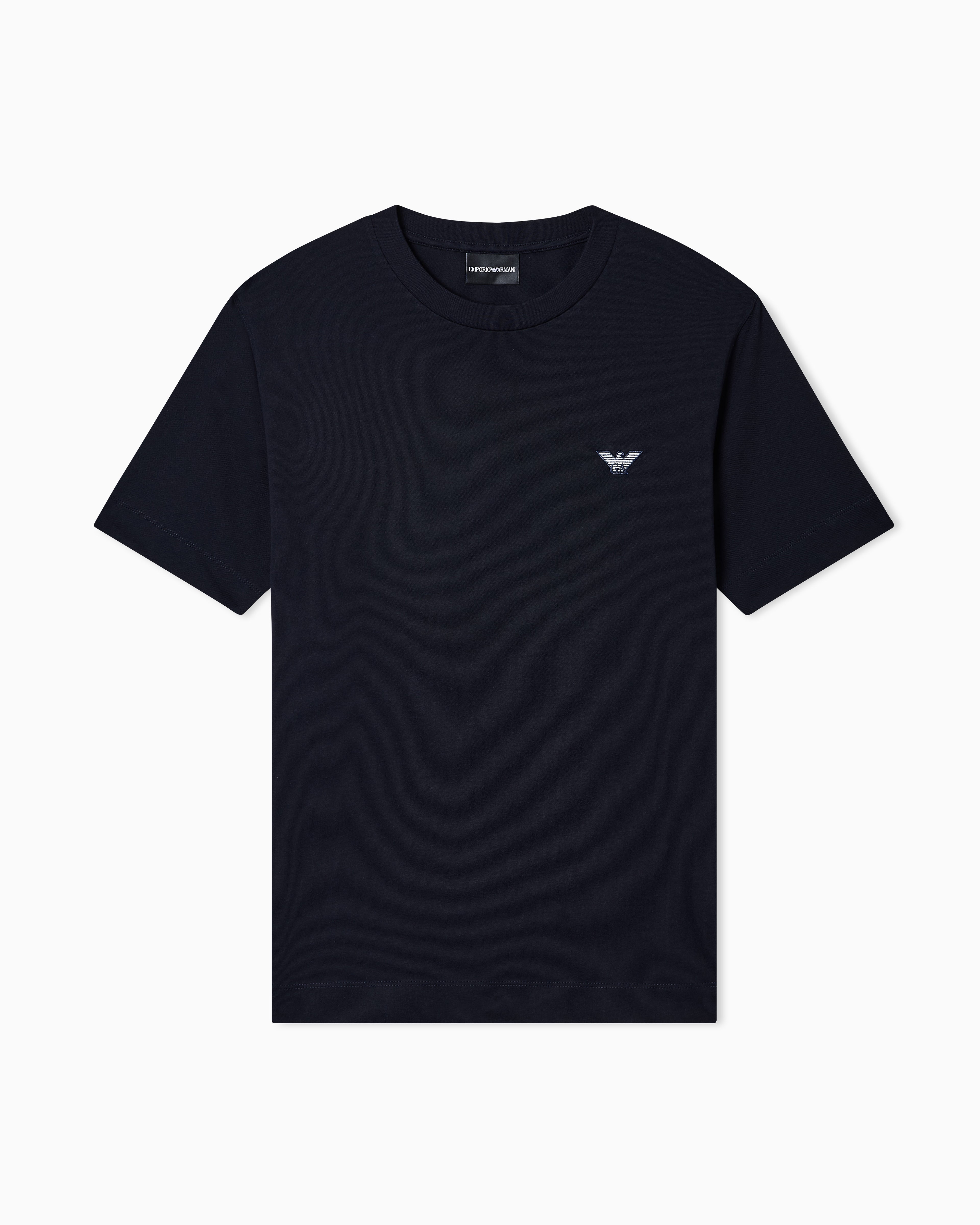 Emporio Armani Slim-fit T-shirt in heavy jersey