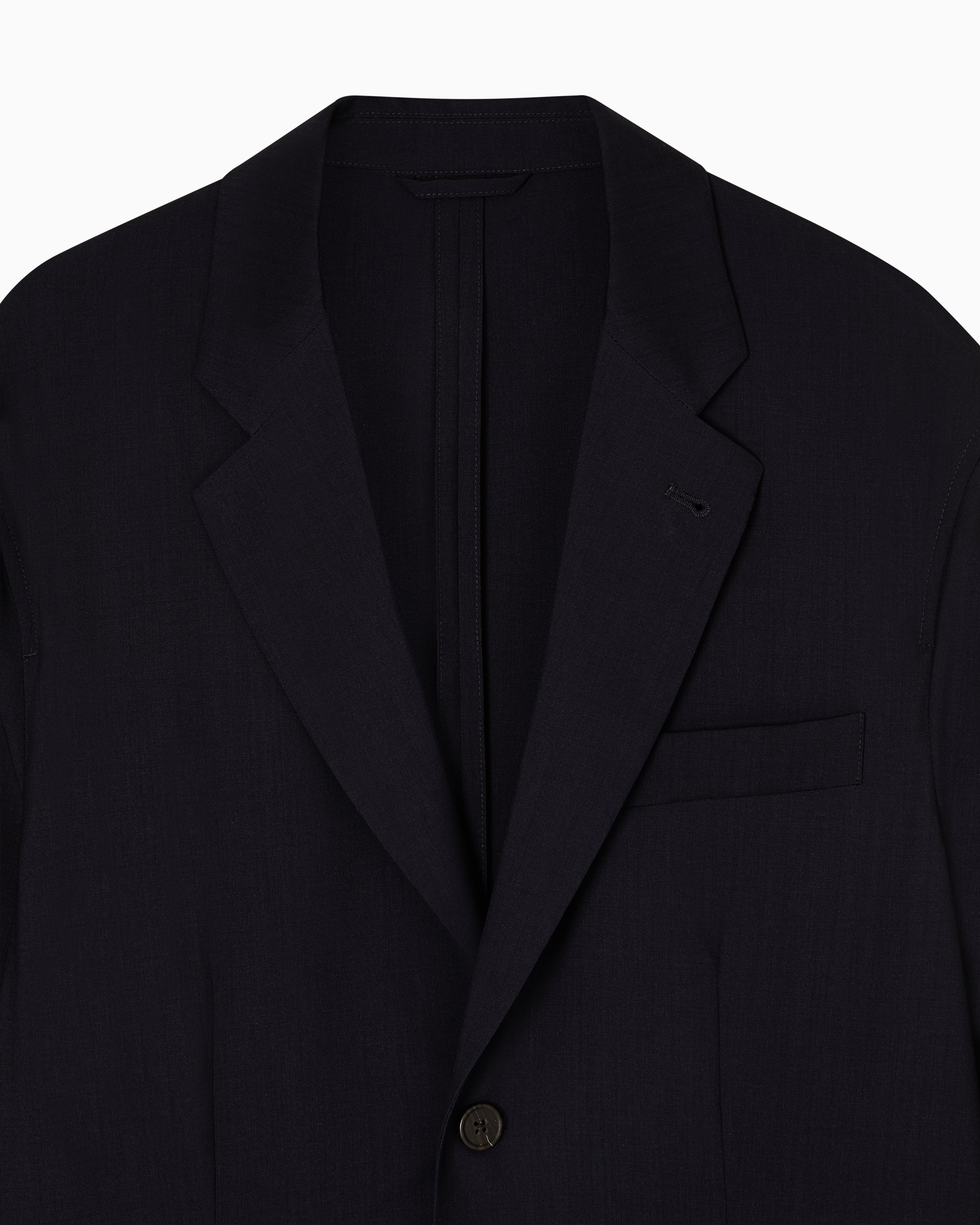 Emporio Armani Travel Essential light wool single-breasted blazer