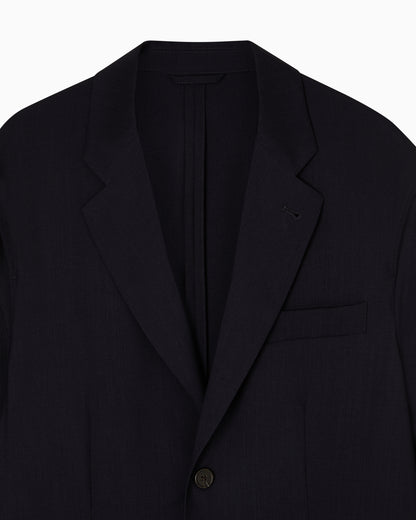 Emporio Armani Travel Essential light wool single-breasted blazer