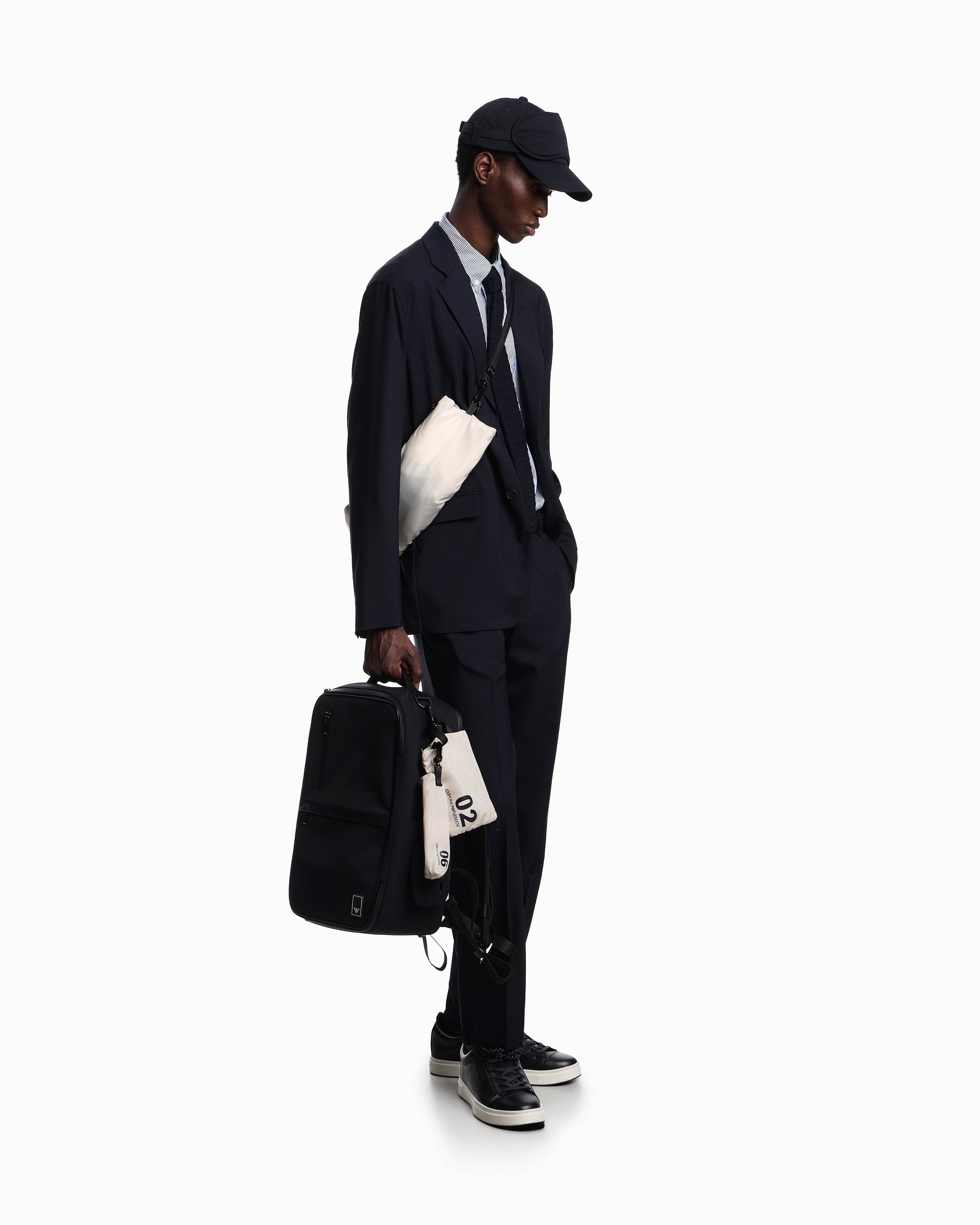 Emporio Armani Travel Essential light wool single-breasted blazer