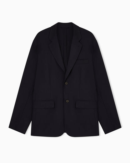 Emporio Armani Travel Essential light wool single-breasted blazer