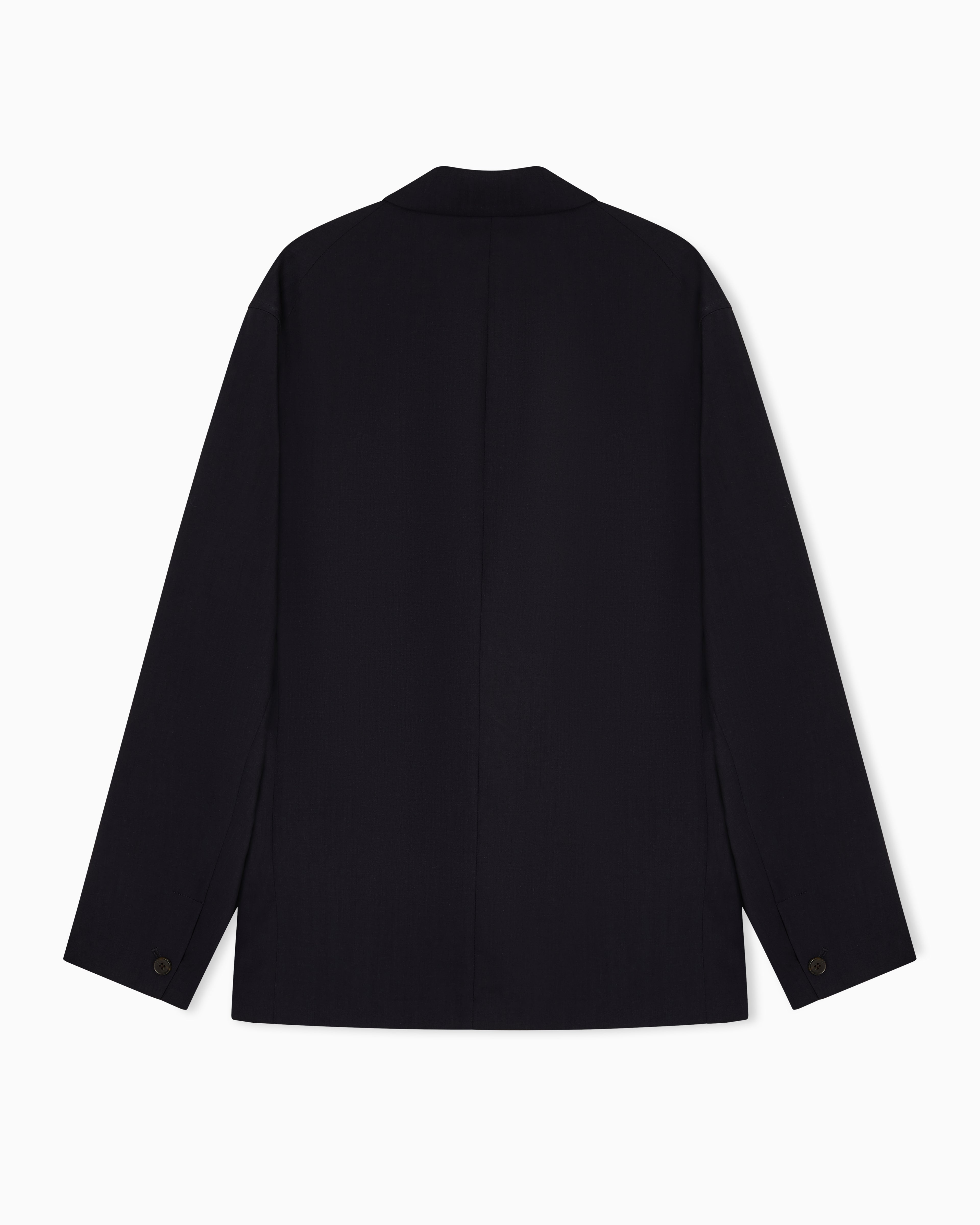 Emporio Armani Travel Essential light wool single-breasted blazer