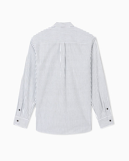 Emporio Armani Striped yarn-dyed fabric button-down shirt