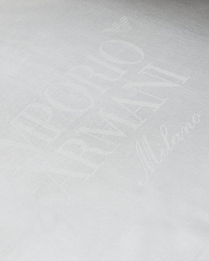Emporio Armani Modal blend stole with jacquard logo