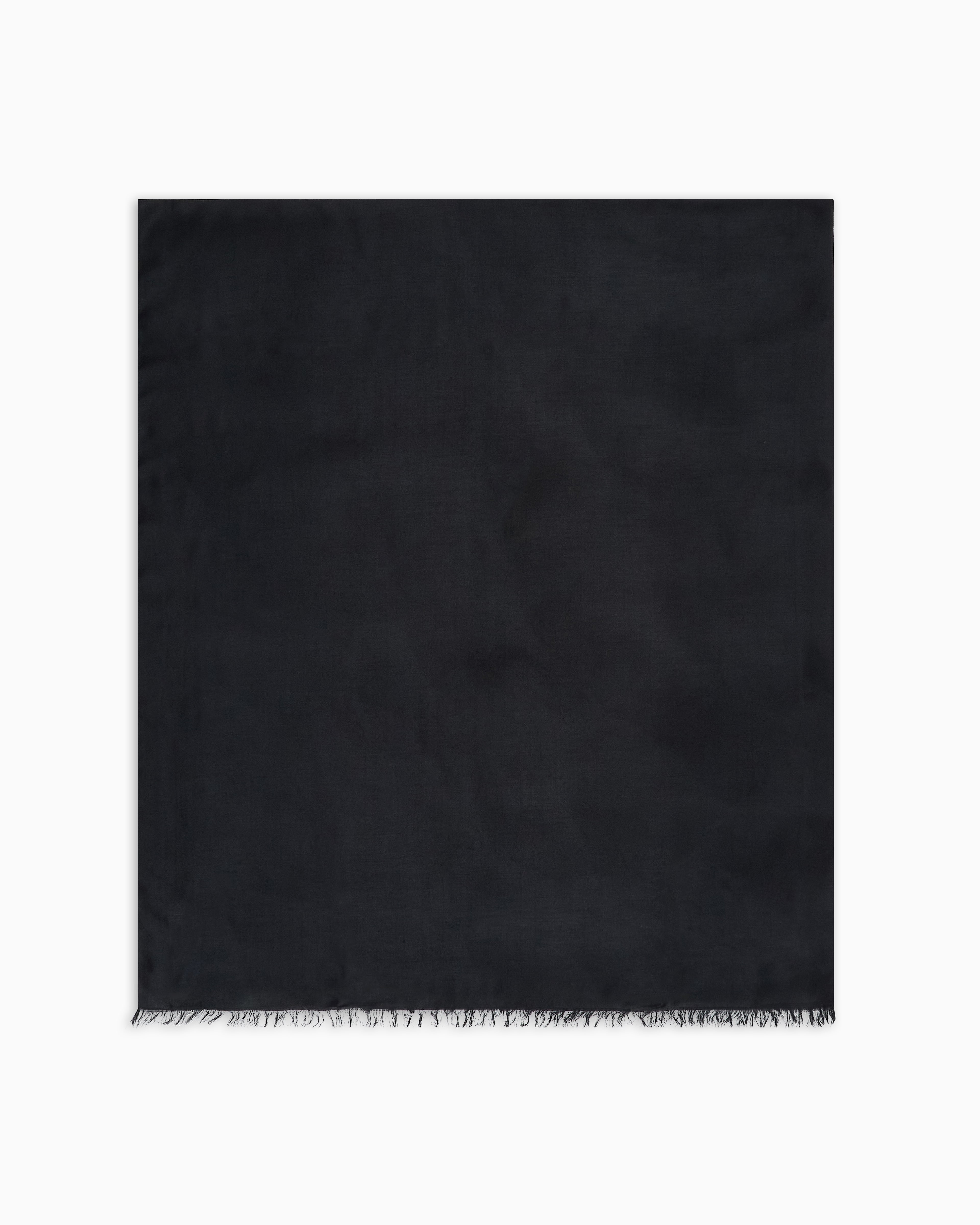 Emporio Armani Modal blend stole with jacquard logo