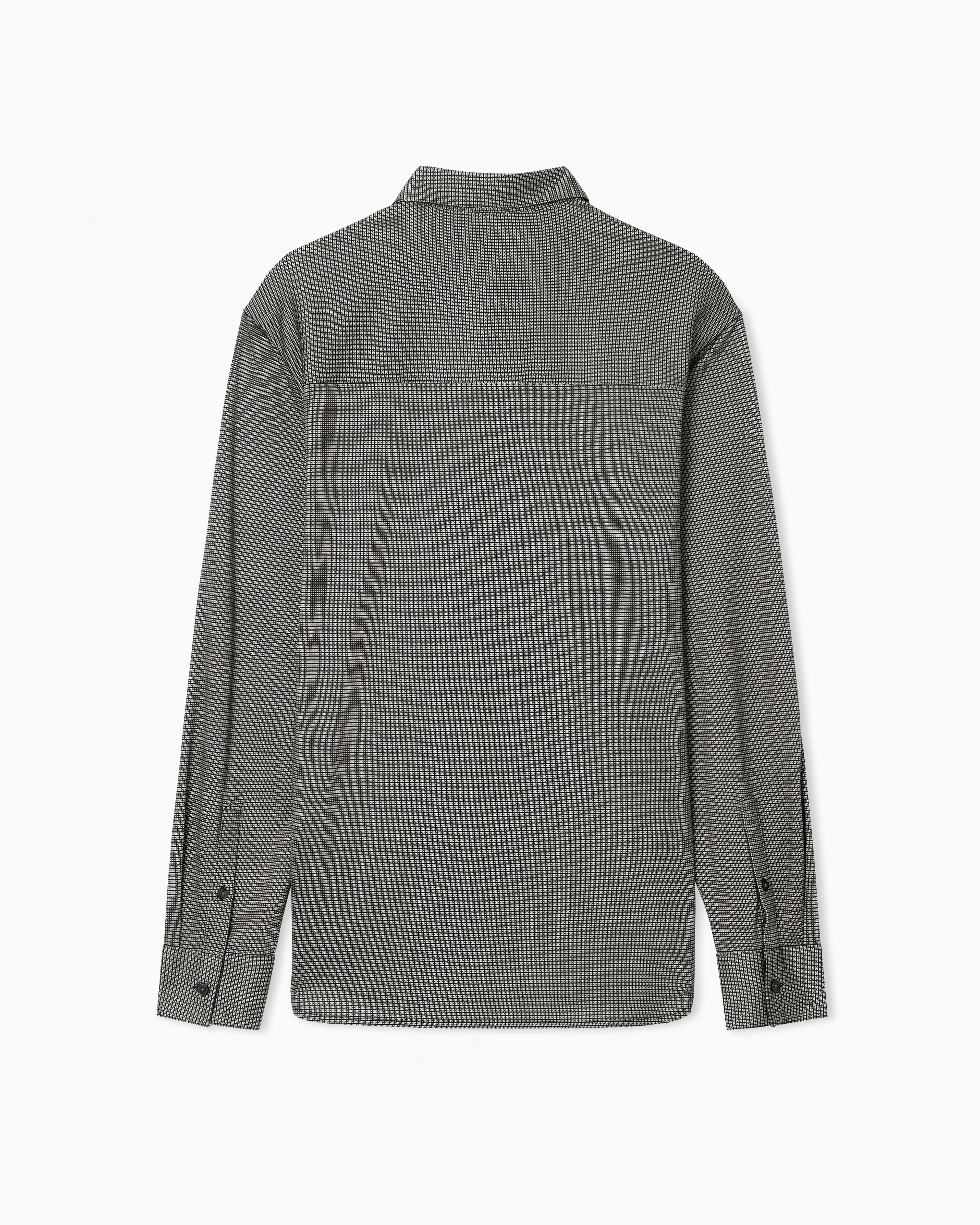 Emporio Armani Lyocell-blend jersey shirt with all-over micro-pattern print