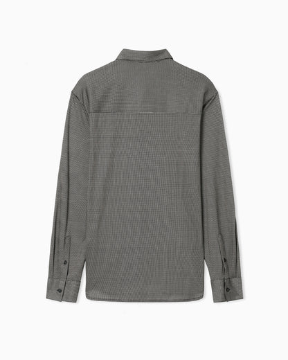Emporio Armani Lyocell-blend jersey shirt with all-over micro-pattern print