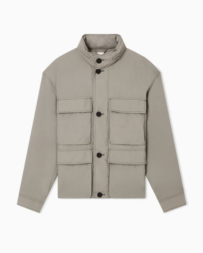 Emporio Armani Multi-pocket blouson in silk-blend nylon