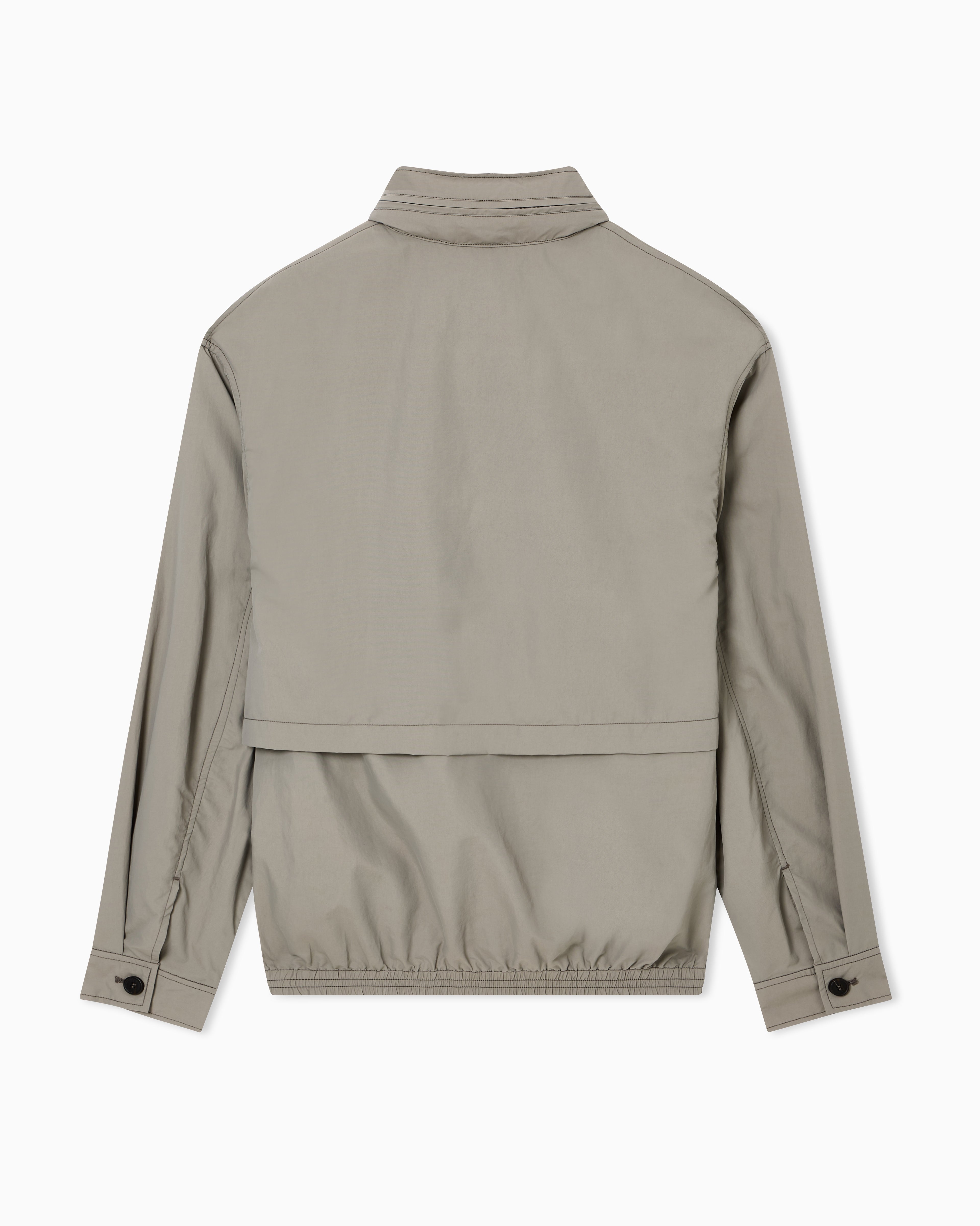 Emporio Armani Multi-pocket blouson in silk-blend nylon