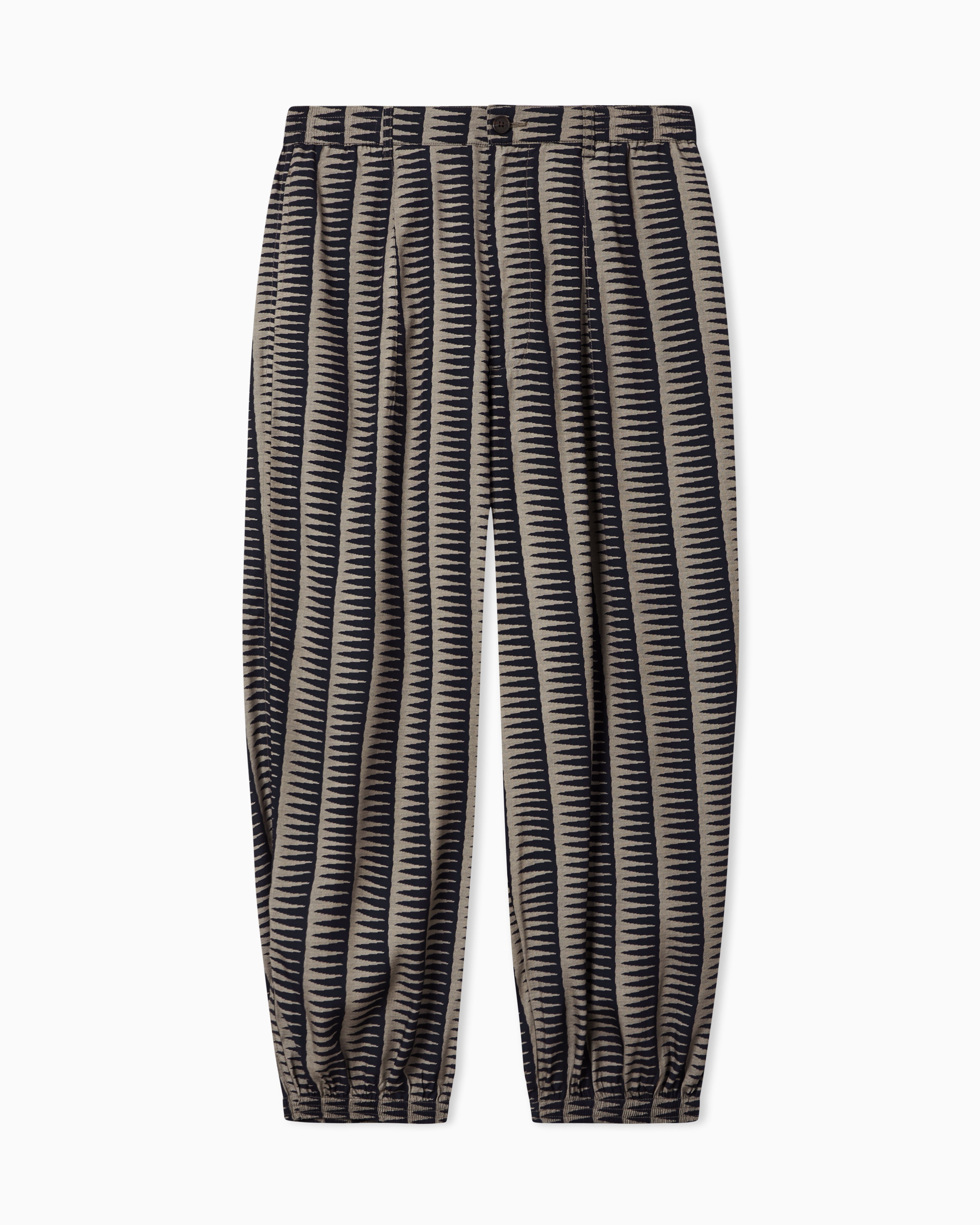 Emporio Armani All-over print Lyocell-blend trousers