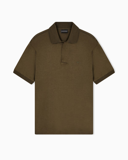 Emporio Armani Travel Essential Lyocell-blend jersey polo shirt