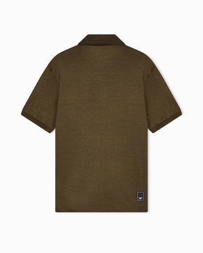 Emporio Armani Travel Essential Lyocell-blend jersey polo shirt