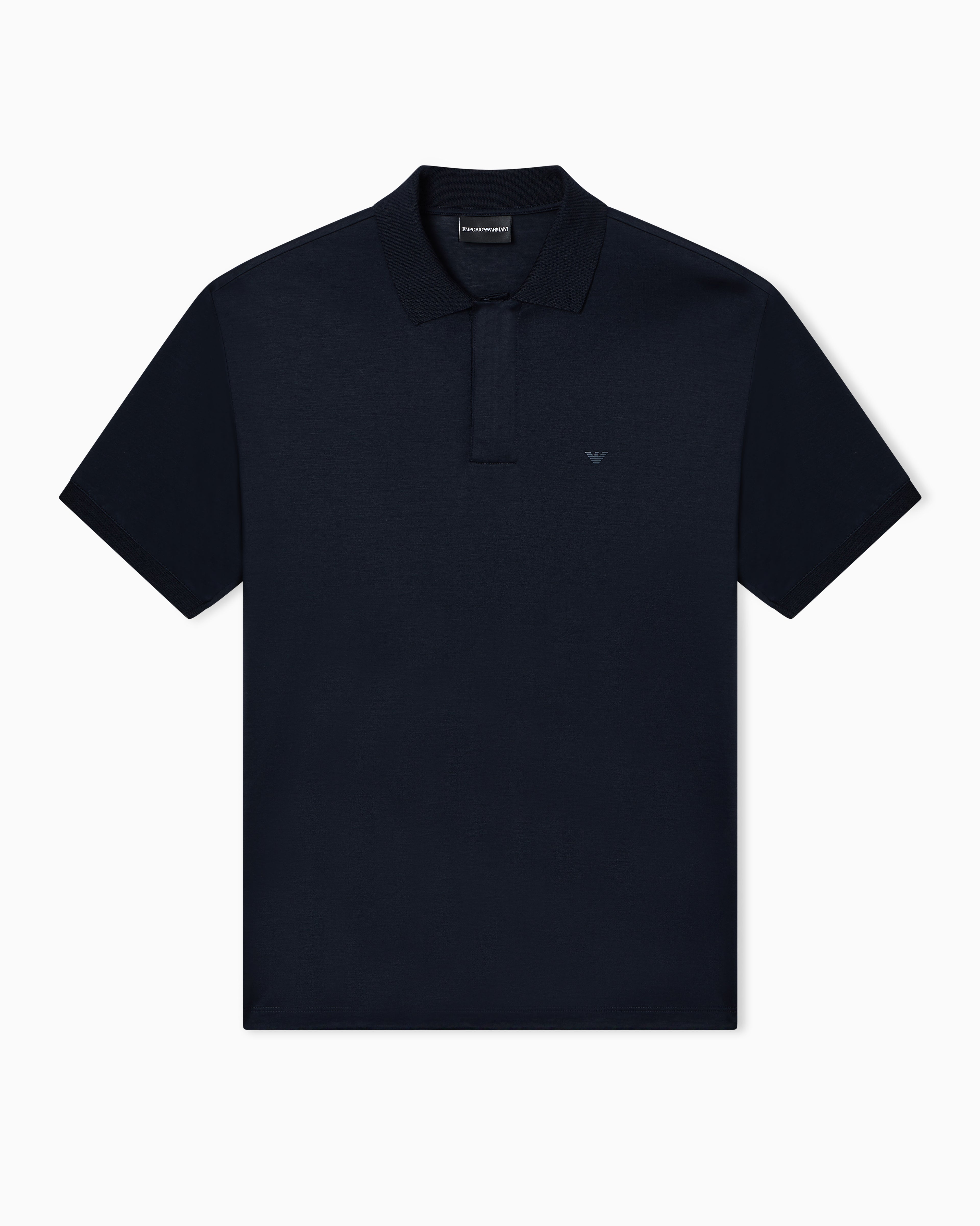 Emporio Armani Travel Essential Lyocell-blend jersey polo shirt
