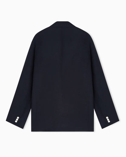 Emporio Armani Linen-blend double-breasted jacket