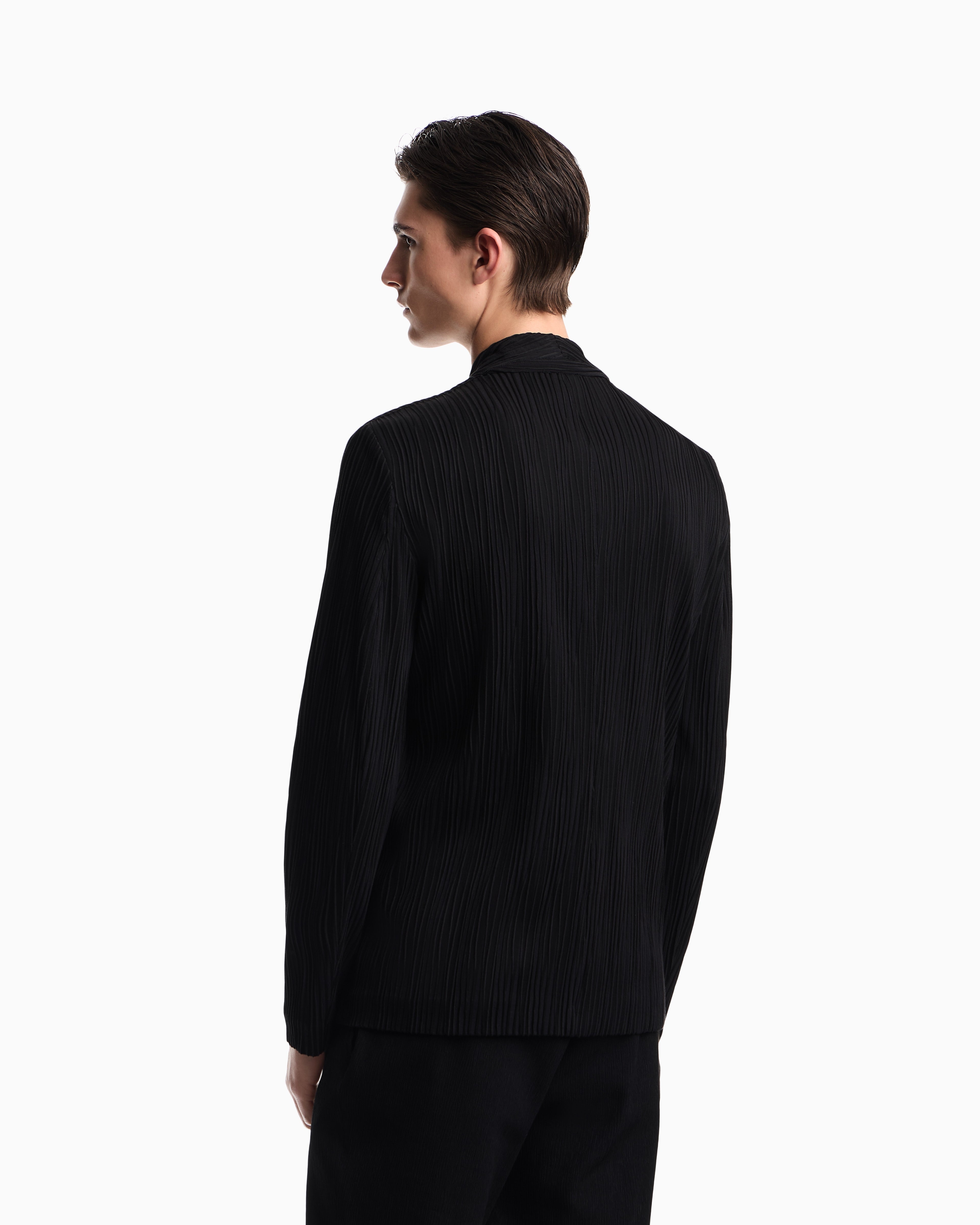 Emporio Armani Pleated effect fabric blazer