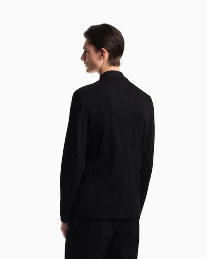 Emporio Armani Pleated effect fabric blazer