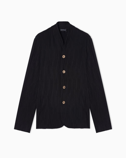 Emporio Armani Pleated effect fabric blazer
