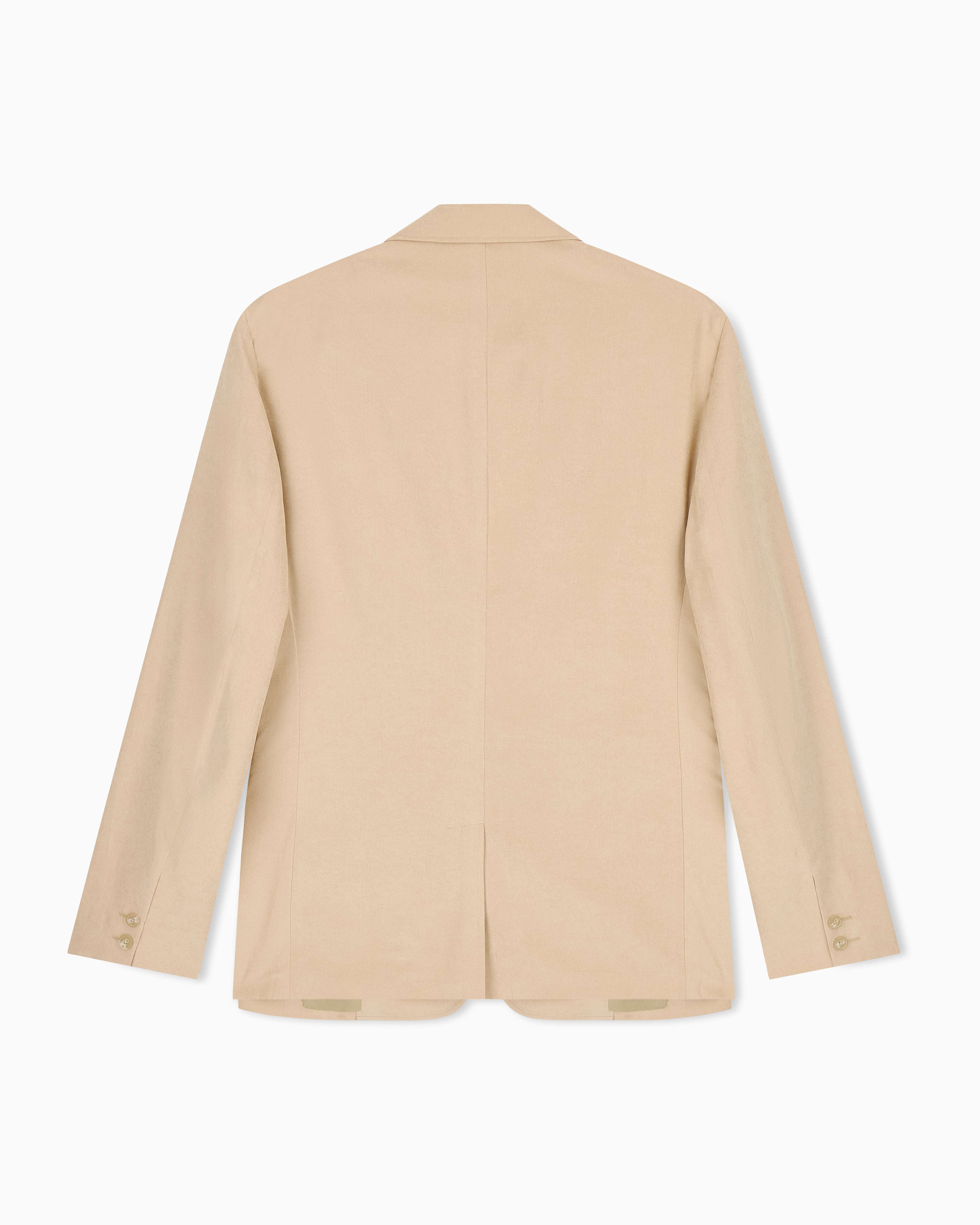 Emporio Armani Single-breasted jacket in cupro-feel twill