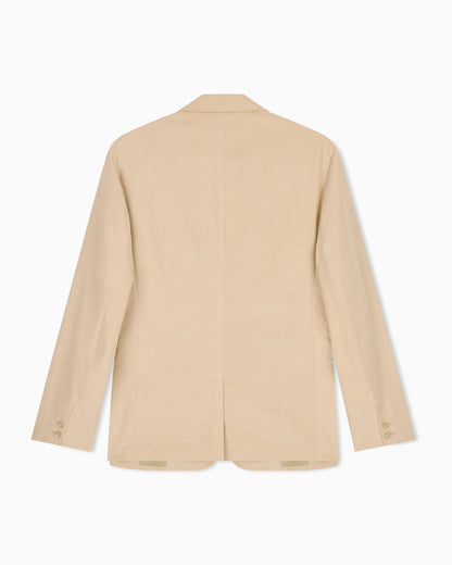 Emporio Armani Single-breasted jacket in cupro-feel twill