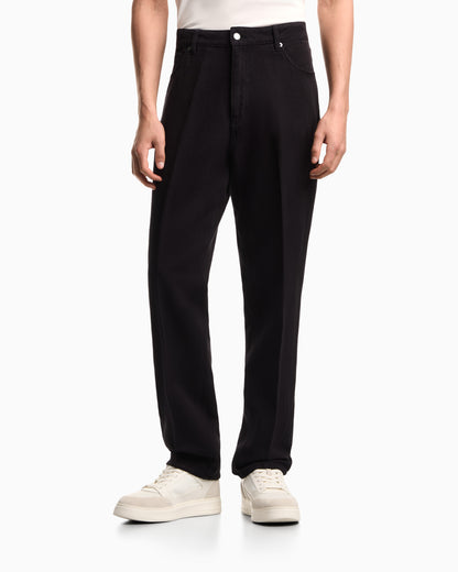 Emporio Armani Denim Capsule Collection J22 regular-fit hemp-blend bull jeans