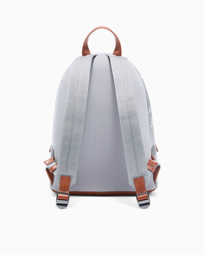 Emporio Armani Coated canvas backpack with all-over eagle