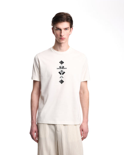 Emporio Armani Jersey T-shirt with tribal print