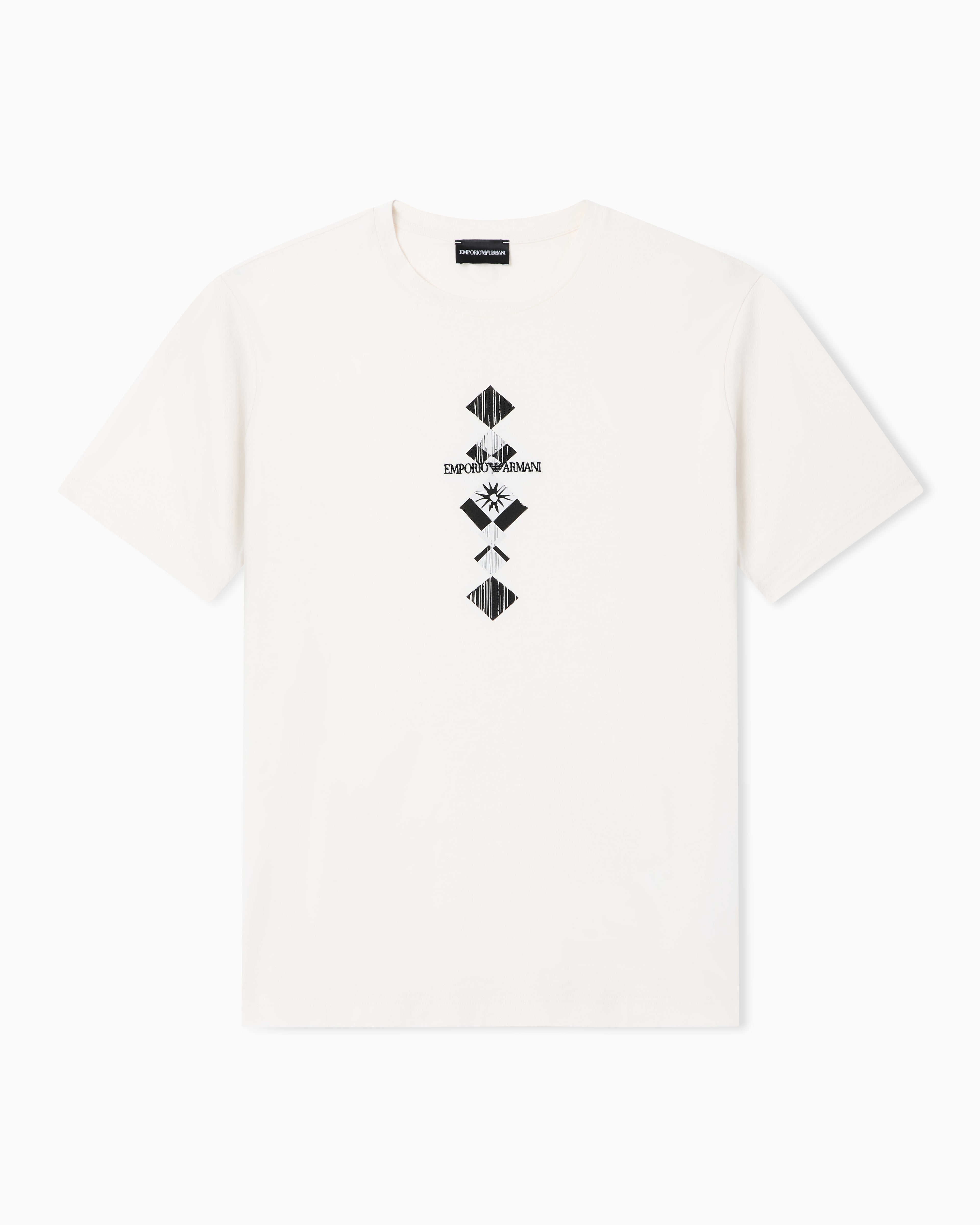 Emporio Armani Jersey T-shirt with tribal print